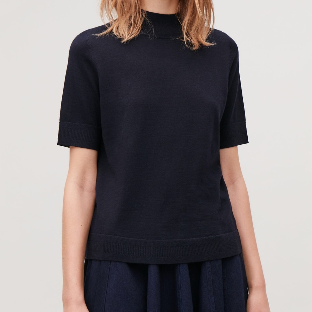 Rib-Detailed Merino-Knit Top